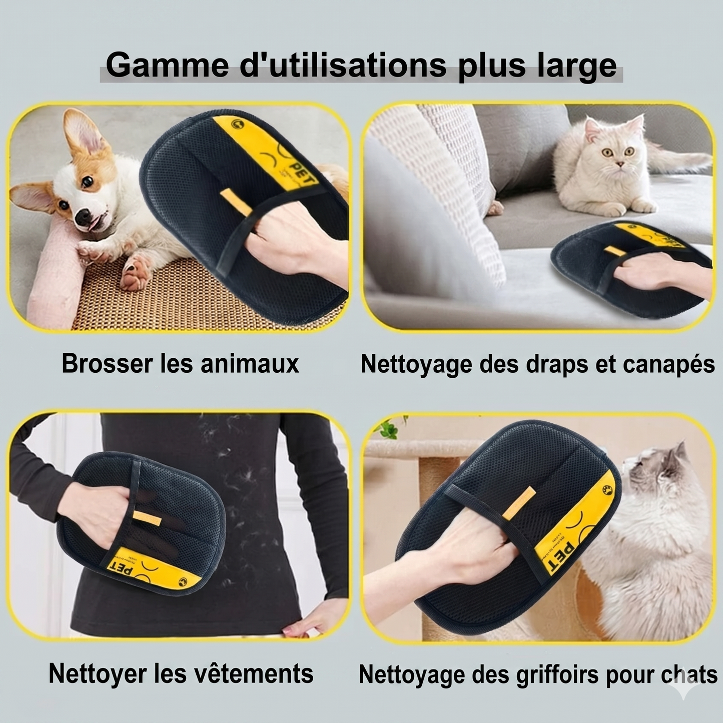 Gant anti-poils électrostatique